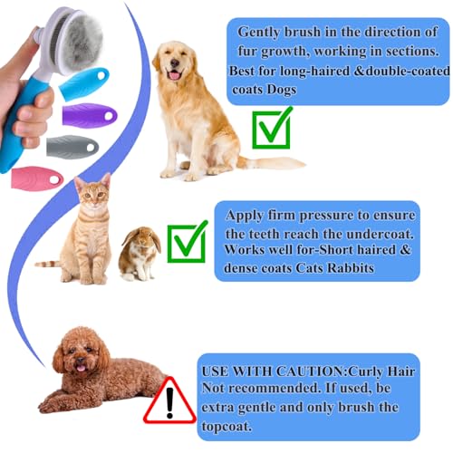 Self Cleaning Slicker Brush (1Pack Gray)