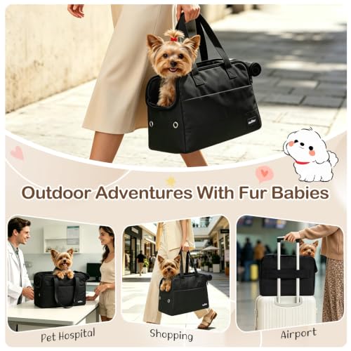 Dog Purse Carrier for Small Dogs (Black)