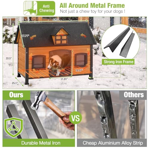 Outdoor Heated Dog House with Anti