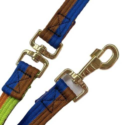 Premium Horse Training Lunge Line with Alloy Trigger Buckle and Rotating Bolt (26foot / Blue/Brown)