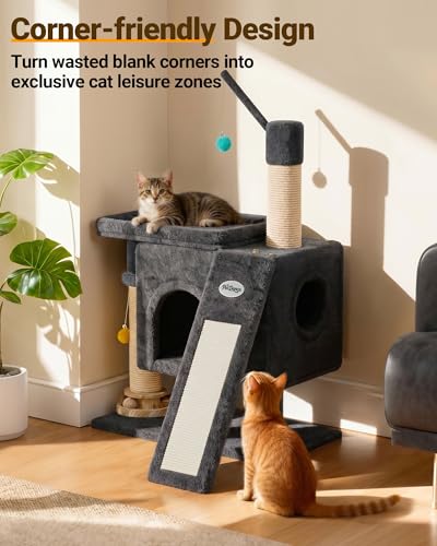 Eco Wood Cat Tree Tower (Onyx Gray)