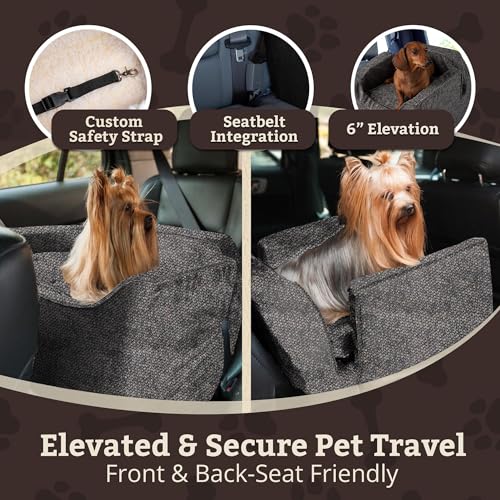 Dog Car Seat for Dogs up to 18lbs (Merlin Pewter / Small)
