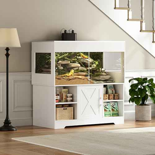120 Gallon Reptile Tank with Stand (120 Gallon / White)