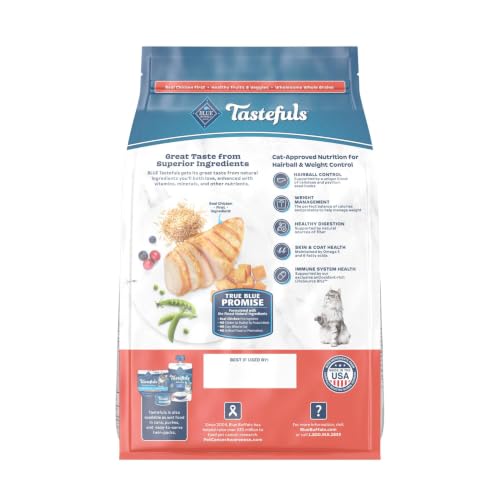 Tastefuls Chicken Weight & Hairball Control Dry Cat Food (3 Pound (Pack of 1))