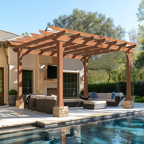 10x12 FT All Cedar Wooden Pergola (10 x 12 FT)
