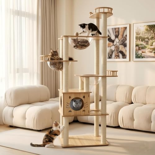 73 Inch Cat Tower for Multiple Cats (8782)