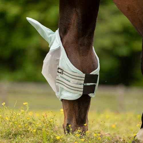 Algard Soft Mesh Horse Fly Mask with Ears (Misty Jade / Warmblood)