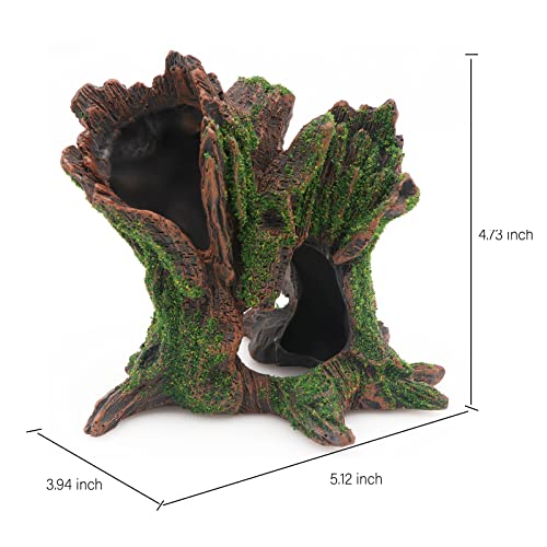 Aquarium Landscape Tree Stump Trunk Hollow Rock for Fish Hiding (Tree Stump)