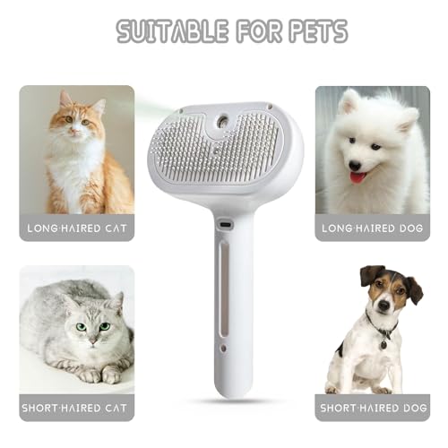 Spray Cat Pet Grooming Brush with Water Sprayer
