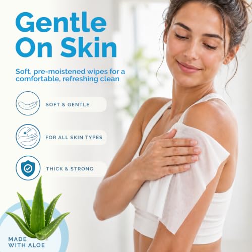 Active Body Wet Wipes for Adults (1 Count (Pack of 48))
