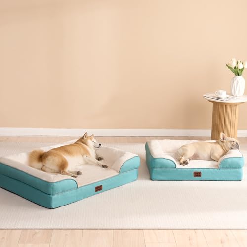 Orthopedic Dog Bed (Turquoise Blue / 30.0"l X 20.0"w X 6.5"th)