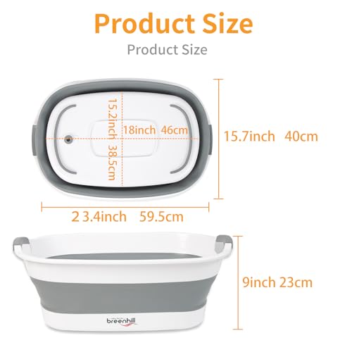 Collapsible Dog Bath Tub (Gray)