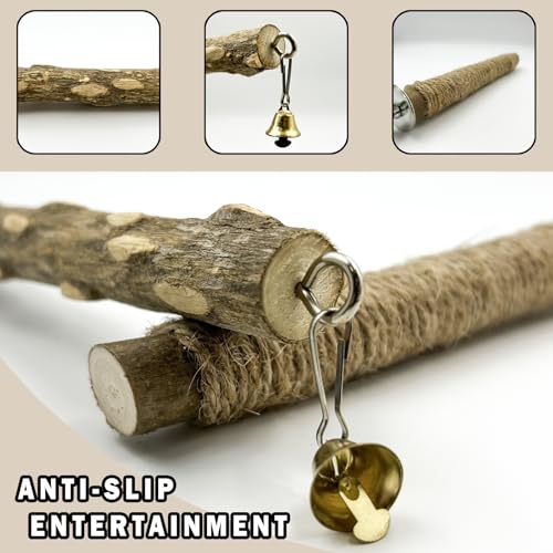 7Pcs Natural Wooden Bird Perch Set (Brown / 7PCS)