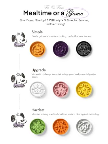 Ceramic Slow Feeder Dog Bowls Small Breed (Crown Silver / S-0.6 Cups)