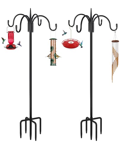 Heavy Duty Shepherds Hook 2 Pack 76" Four Hooks Adjustable (76 Inch)