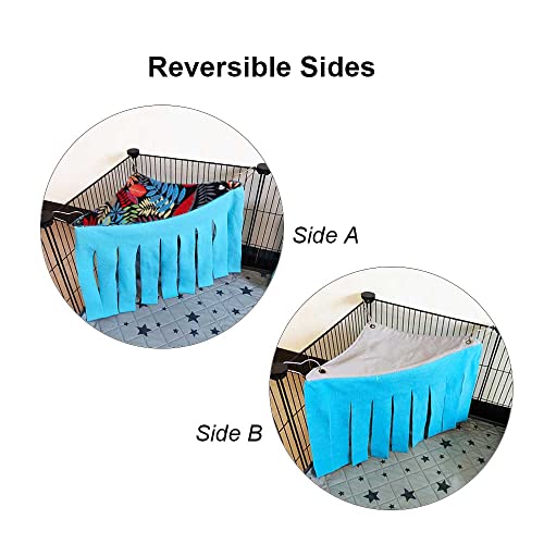 Guinea Pig Hideout Hideaway Corner Fleece Toys Cage Accessories (Black Leaves)