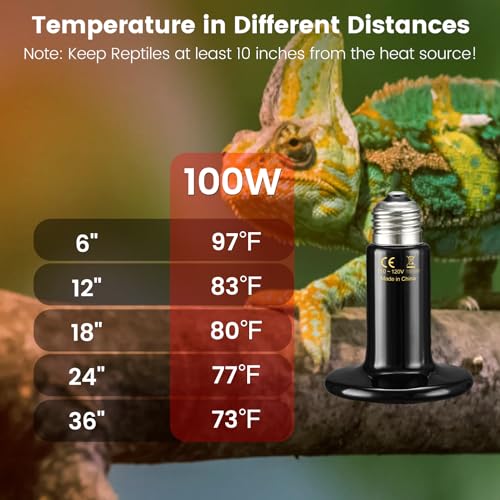 Dual Reptile Light Fixture with 100W Full Spectrum UVA UVB Light Bulb & 100W Nighttime Ceramic Heat Emitter (ST4)