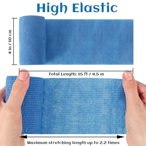 Elastic Self Adhesive Bandage Wrap 4 Inch (4 Inch-24 Count Color)
