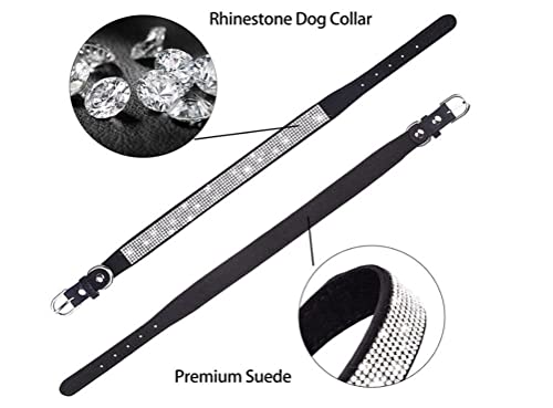 Rhinestone Dog Collars for Large Dogs Bling Diamond Puppy Collar Pink XL (1Pink / XL)