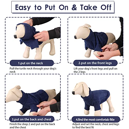 Dog Sweater for Small to Large Dogs (Large / Dark Navy)