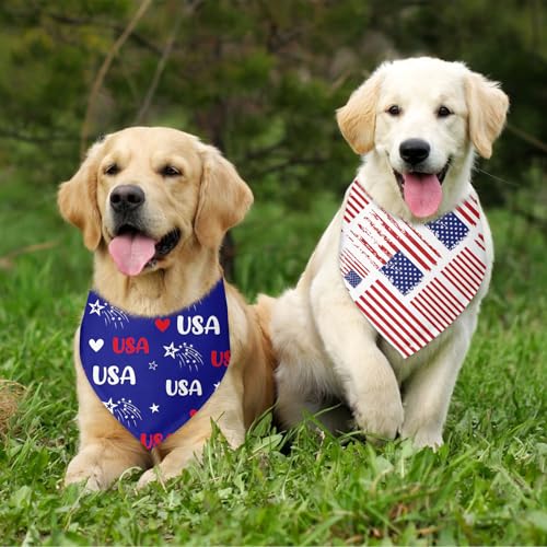 4th of July Dog Bandana 2 Pack (I)