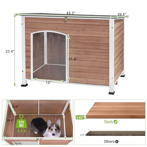 Dog House Outdoor Weatherproof with Anti