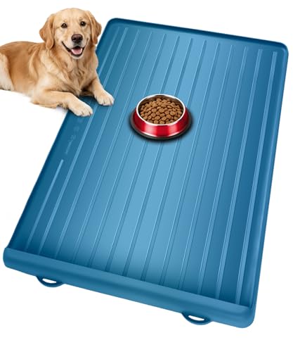 Dog mat for Food and Water (Navy / 39.4''x27'')