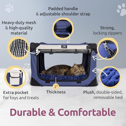 Cat & Dog Carrier (Navy / Medium)
