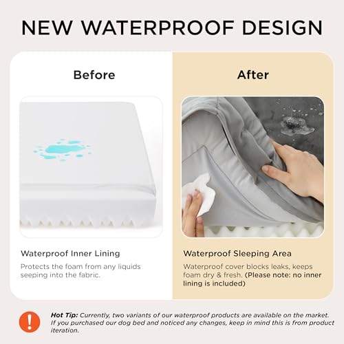 Orthopedic Dog Beds for Medium Dogs Washable Original Design (Ether Grey / 28"l X 23"w X 6.5"th)