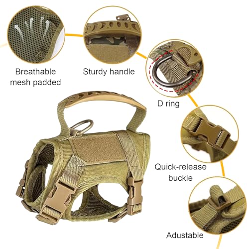 Tactical Cat Harness for Large Cats with Patches (Camo)