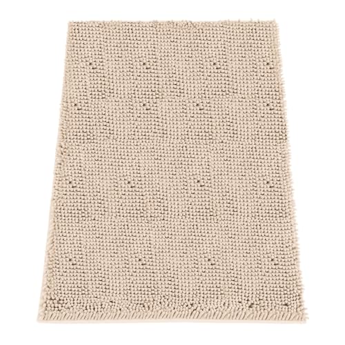 Absorbent Dog Door Mat for Muddy Paws (48"L x 30"W x 1" Th / Beige)