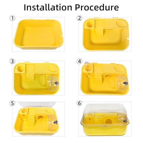 9 in 1 Hamster Cage Kit (Yellow)