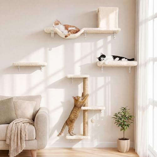 Cat Wall Shelves (Beige)