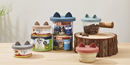 3-in-1 Dog Food Can Lids, Cat Food Can Covers, 2pcs, Light Blue (Light Blue)