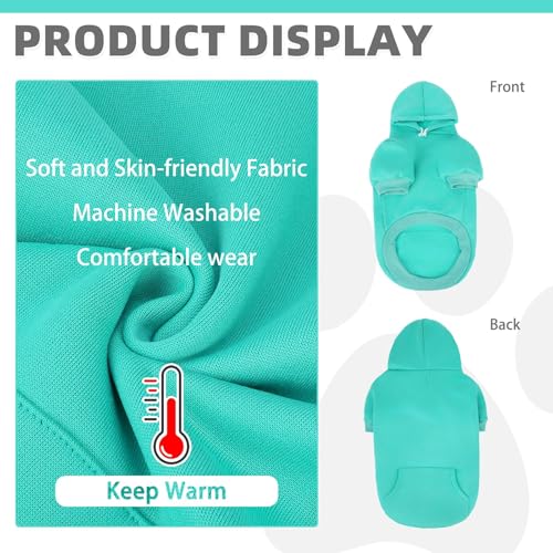Dog Hoodie for Large Medium Small Dogs (Lake Blue / X-Large)