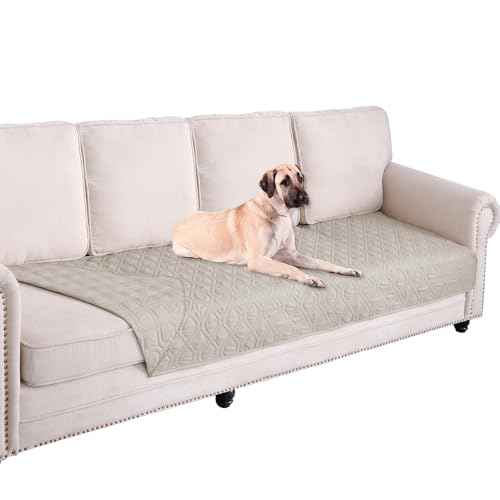 Waterproof Dog Bed Cover Pet Blanket for Furniture Bed Couch Sofa Reversible (40x90 Inch (Pack of 1) / Khaki+khaki)