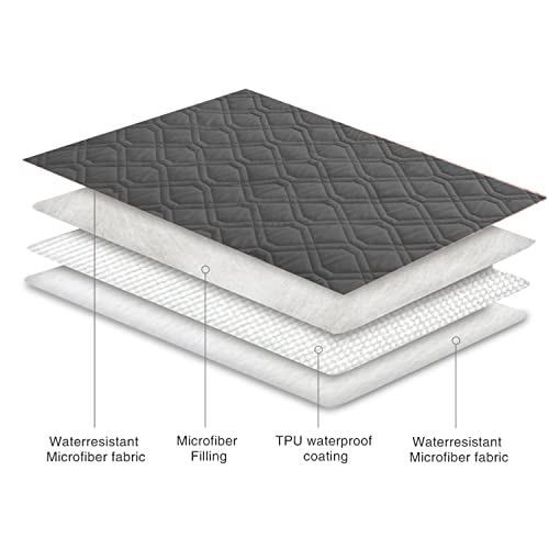 Waterproof Blanket Reversible Dog Bed Cover Pet Blanket for Furniture Bed Couch Sofa (68x82 Inch (Pack of 1) / Darkgrey)