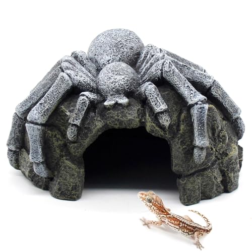 Reptile Rock Cave Hideouts Terrarium Habitat Decor Gecko Tank Accessories for Fish (Type-C)
