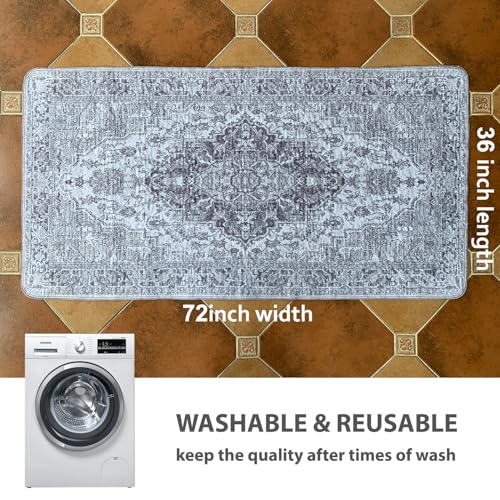 Washable Pee Pads for Dogs (36x72 Inch (Pack of 2) / Gray/Geo)
