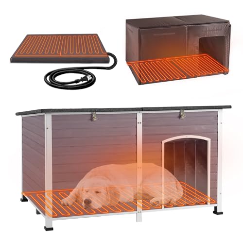 Extra Large Heated Dog House Outdoor Insulated for Winter
