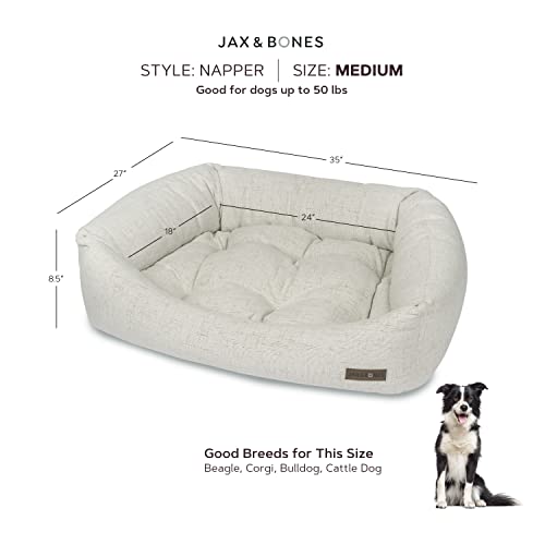 Napper White Faux Fur Dog Bed w (Medium / White)