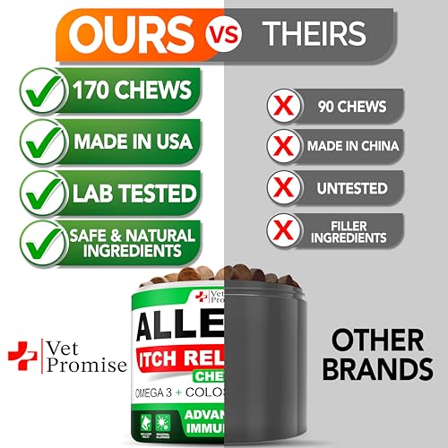 Dog Allergy Relief Chews for Itchy Skin and Seasonal Itch Support