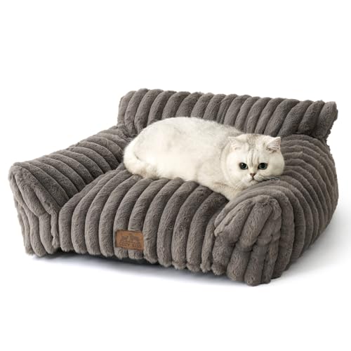 Cute Cat Couch (Grey / Small: 25.5'' x 17.5'')