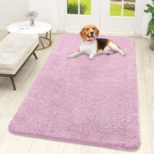 Dog Door Mat for Muddy Paws 59x32 (Dusty Rose / 59" X 32")