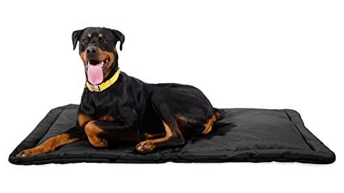 Tough Ripstop Dog Crate Pad (X-Large (47" L x 29" W) / Obsidian Black)