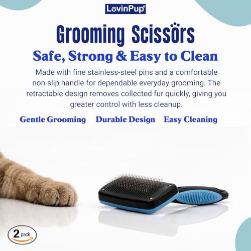 Pet Slicker Brush (Slicker Brush (Blue/Black))