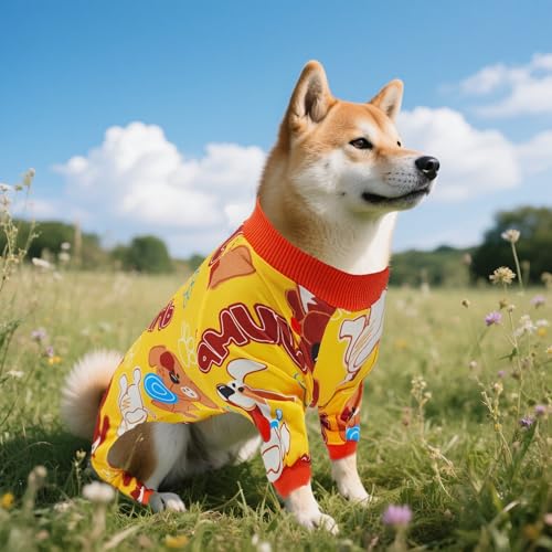 2PCS Dog Pajamas for Extra Small Xs Sized Doggie Pjs Clothes Puppy Onesies Outfits Pet Jammies Boy Girl Male Female Apparel Soft Strechy Paw Bone Print XS