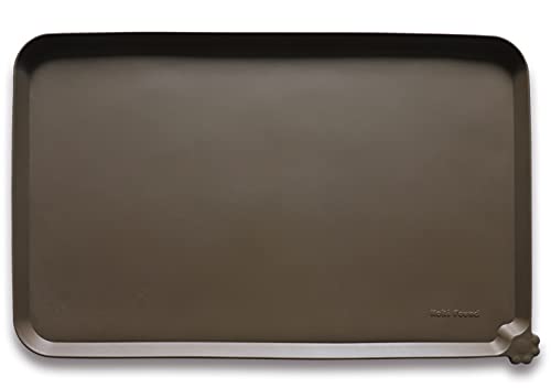 L Silicone Pet Food Mats Tray (22" x 14" / Coffee)