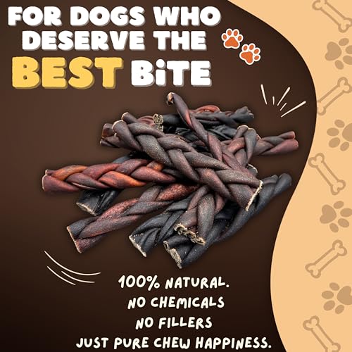 6 Inch Braided Collagen Sticks for Dogs