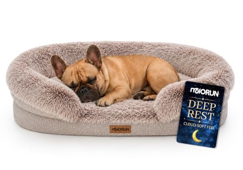 Fluffy Orthopedic Dog Beds Large Sized Dog (Beige / M(36", UP to 50lbs))